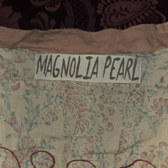 Magnolia Pearl Peach Pink Quilt Tuxedo Tailcoat Jacket Coat - Picture 6 of 10